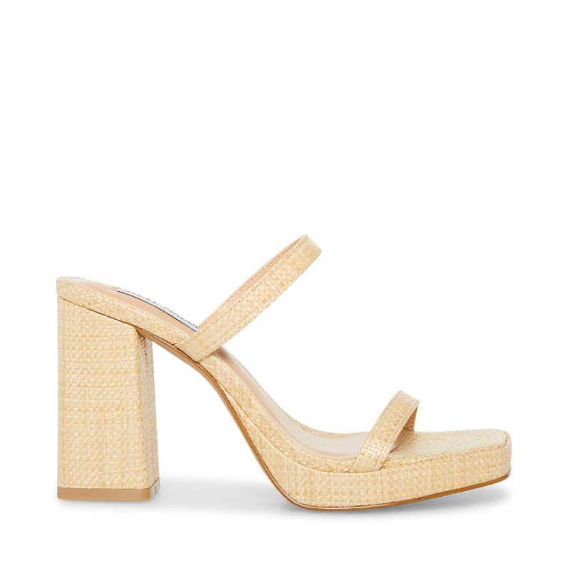 STEVEMADDEN SHOES POLLY NATURAL RAFFIA SIDE