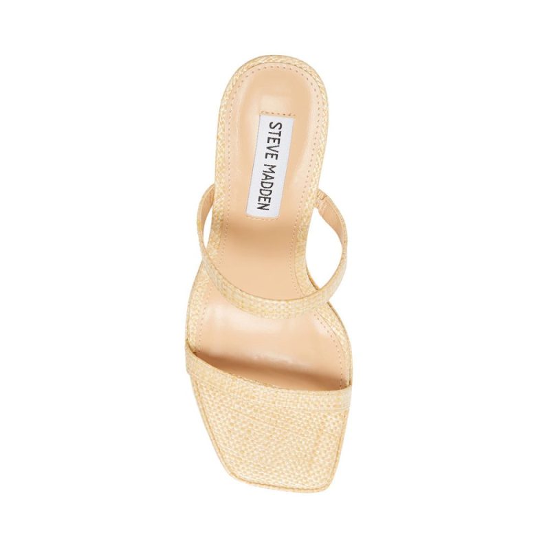 STEVEMADDEN SHOES POLLY NATURAL RAFFIA TOP