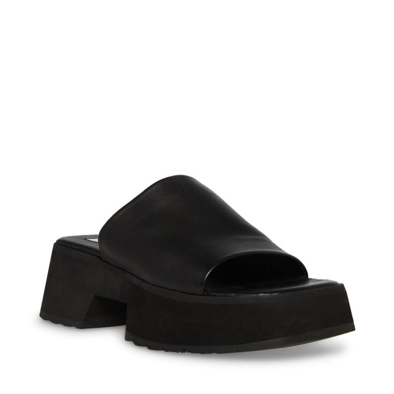 STEVEMADDEN SHOES SAMMIE BLACK LEATHER