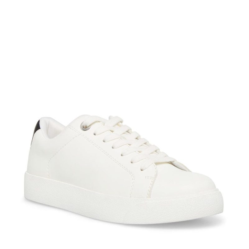 STEVEMADDEN SHOES SCOUT WHITE BLACK