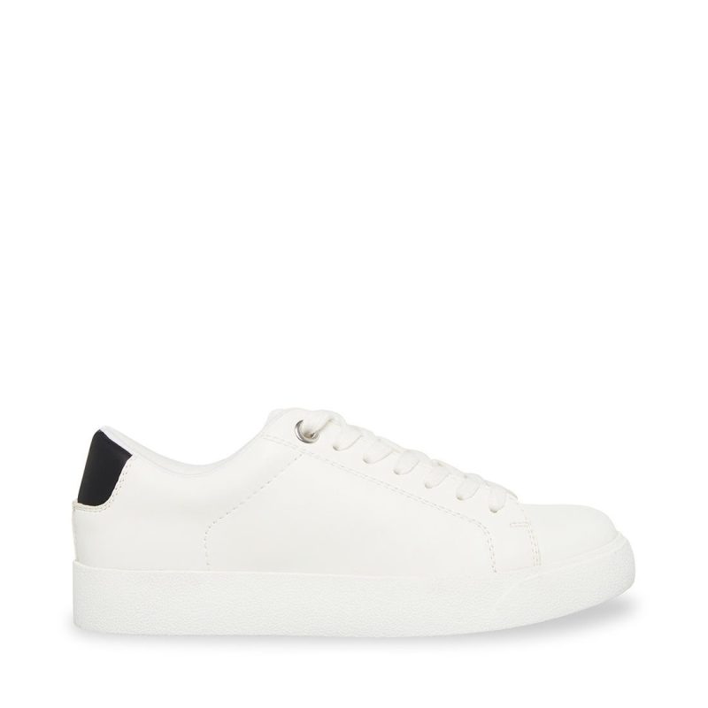 STEVEMADDEN SHOES SCOUT WHITE BLACK SIDE