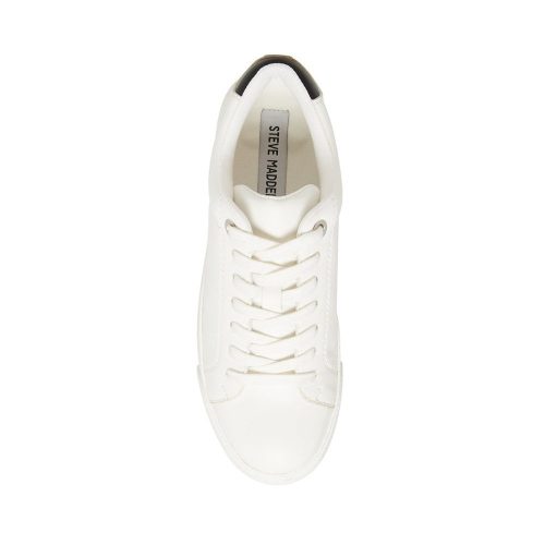 STEVEMADDEN SHOES SCOUT WHITE BLACK TOP