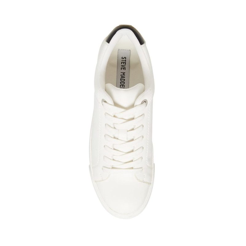 STEVEMADDEN SHOES SCOUT WHITE BLACK TOP