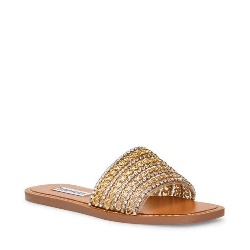 STEVEMADDEN SHOES SHORES GOLD MULTI