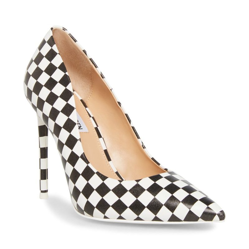 STEVEMADDEN SHOES VALA BLACK WHITE