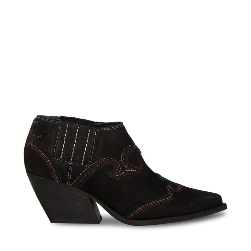 STEVEMADDEN SHOES WAZE BLACK LEATHER SIDE