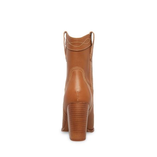 STEVEMADDEN SHOES WESTYN COGNAC LEATHER BACK