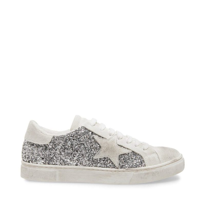 STEVEMADDEN STEVEN RUBIE SILVER GLITTER SIDE