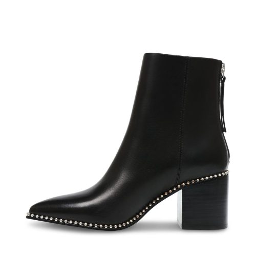 STEVEMADDEN BOOTIES AQUARIUS BLACK LEATHER INSIDE