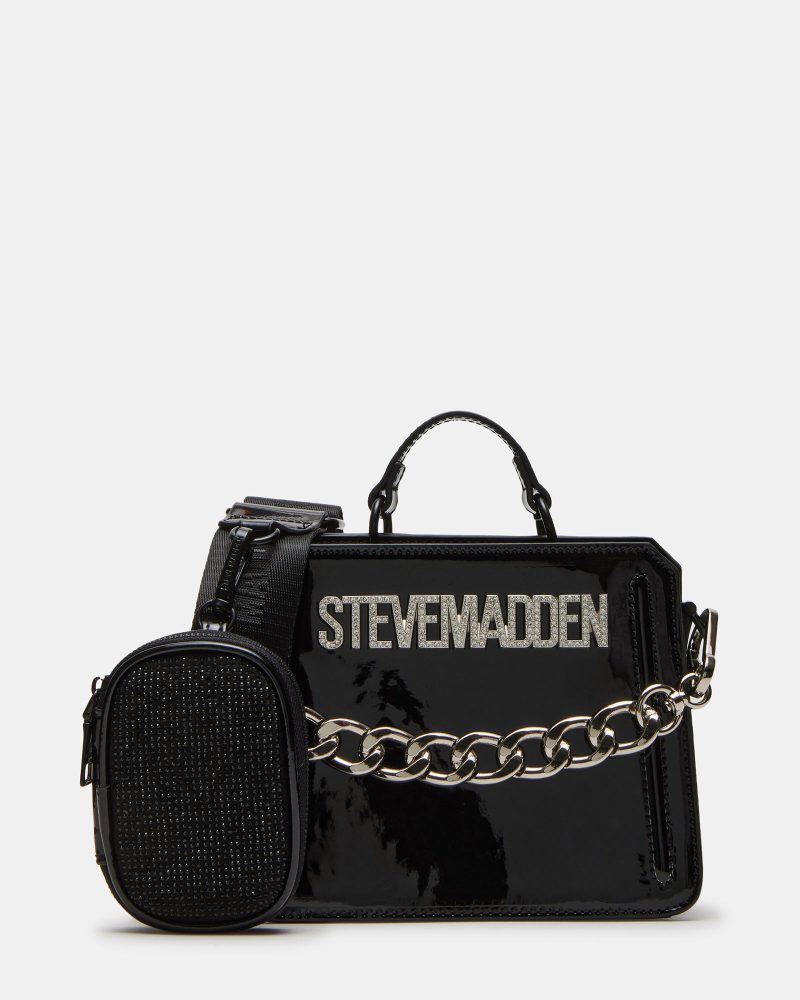 STEVEMADDEN HANDBAGS BEVLYNMR BLACK PATENT