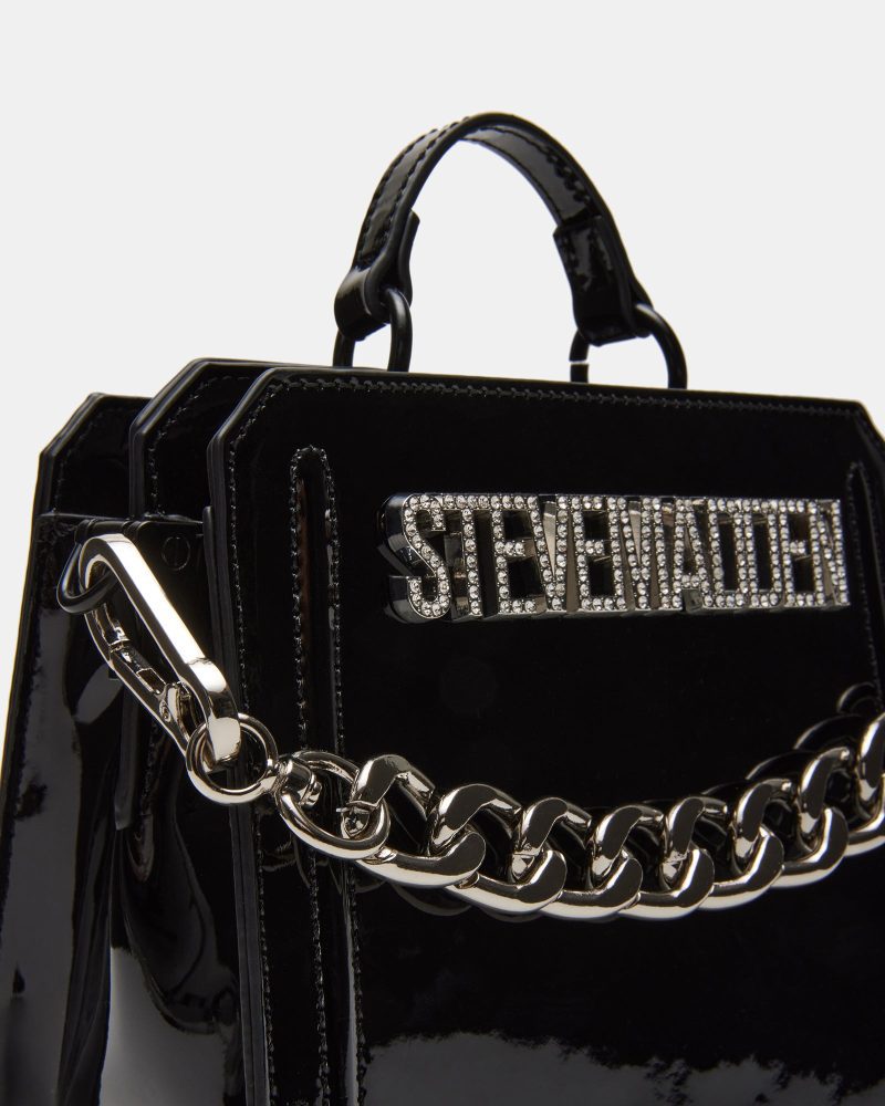 STEVEMADDEN HANDBAGS BEVLYNMR BLACK PATENT 03