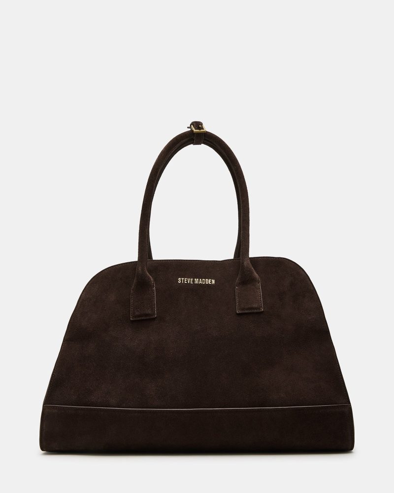 STEVEMADDEN HANDBAGS BHEIDEE BROWN SUEDE