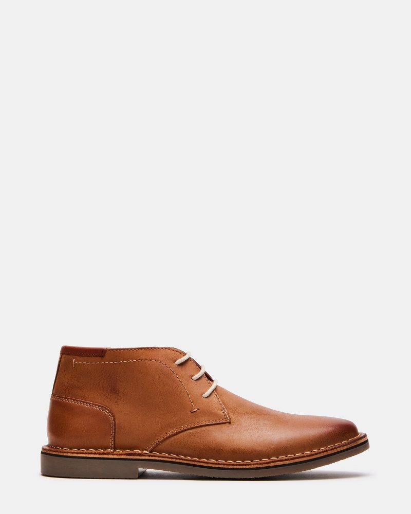 STEVEMADDEN MENS HARKEN TAN LEATHER