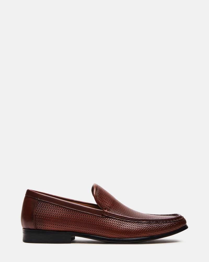 STEVEMADDEN MENS JABRIAN BROWN LEATHER