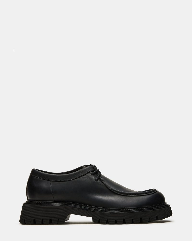 STEVEMADDEN MENS KALKIN BLACK LEATHER