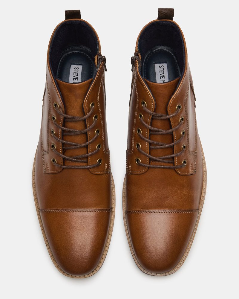 STEVEMADDEN MENS KREW COGNAC LEATHER 04