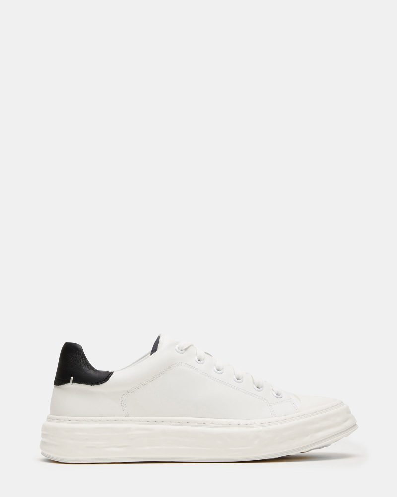 STEVEMADDEN MENS MACRAE WHITE LEATHER