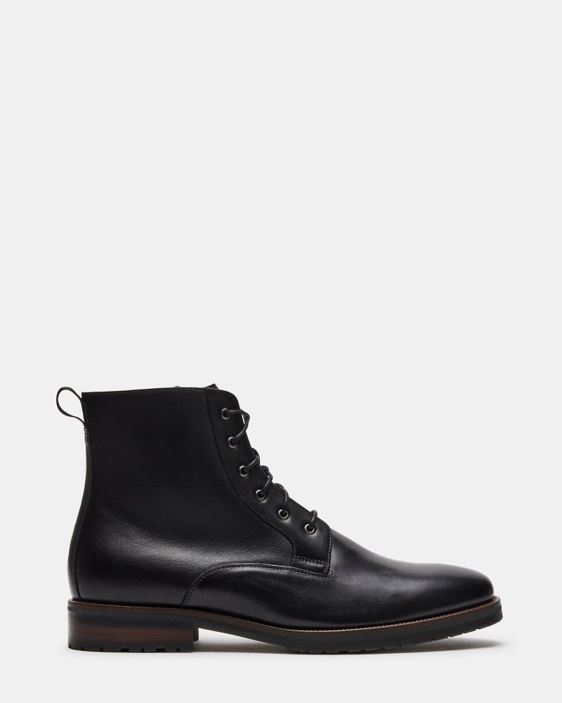 STEVEMADDEN MENS SIXTET BLACK LEATHER 01