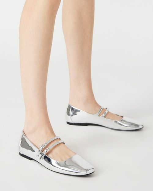 STEVEMADDEN SHOES ALISAH SILVER FOIL 1816