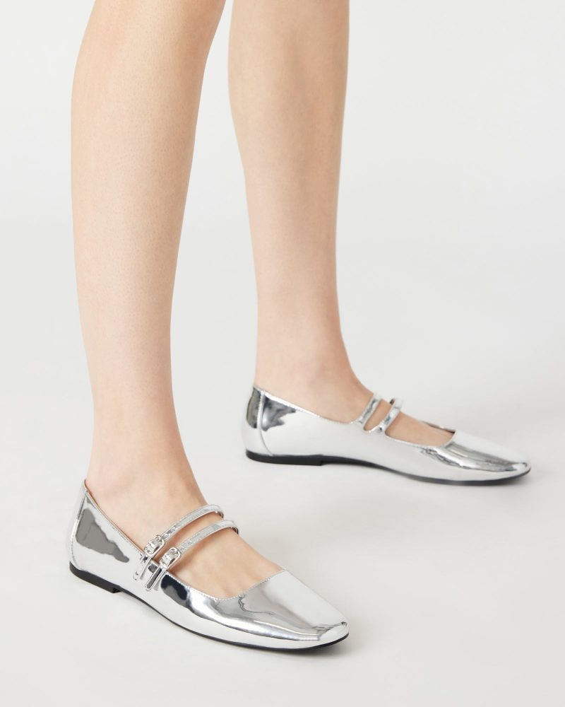 STEVEMADDEN SHOES ALISAH SILVER FOIL 1816