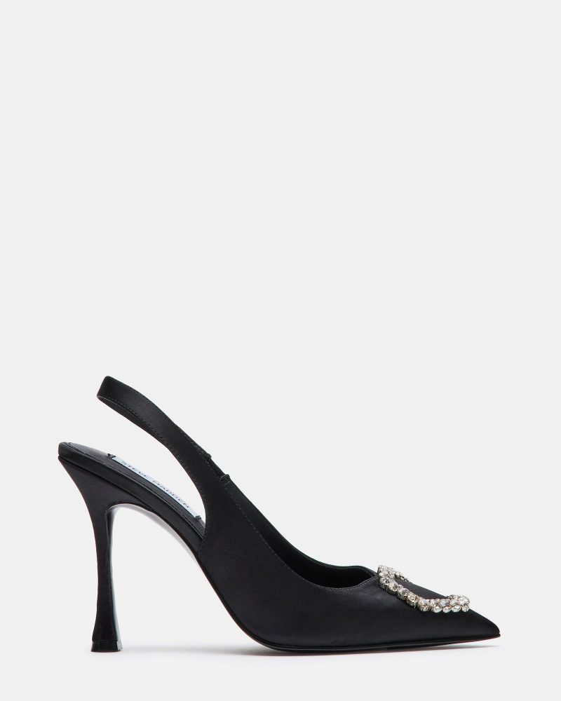 STEVEMADDEN SHOES BEIGNET BLACK SATIN 01