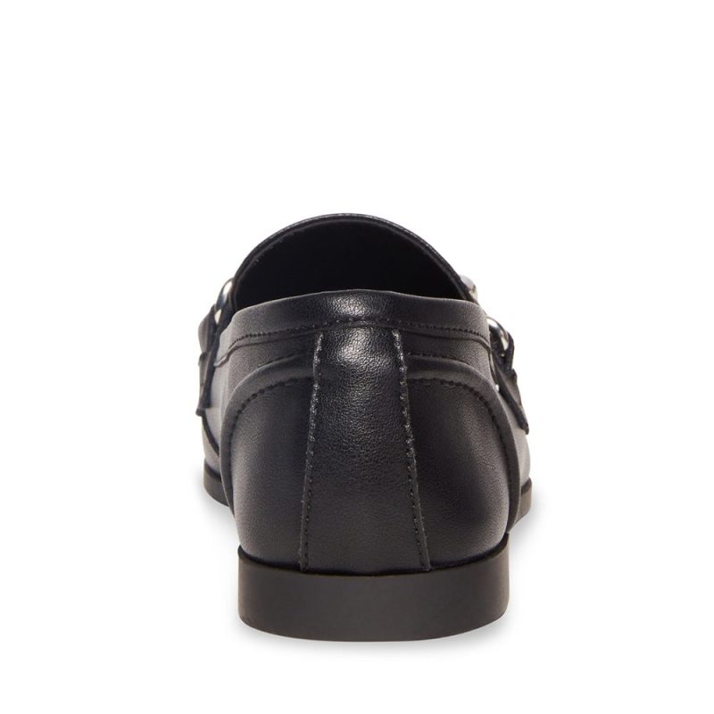 STEVEMADDEN SHOES CARRINE P BLACK LEATHER BACK