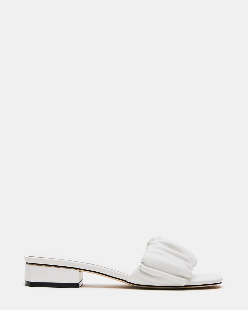 STEVEMADDEN SHOES CHARLENE WHITE LEATHER