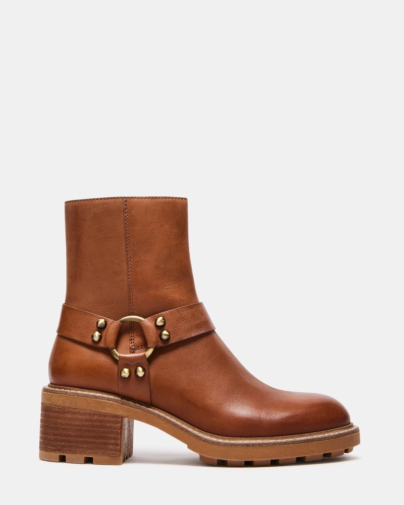 STEVEMADDEN SHOES CORDELIA COGNAC LEATHER