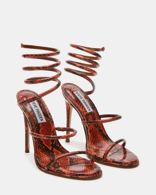 STEVEMADDEN SHOES EXOTICA ORANGE SNAKE 01