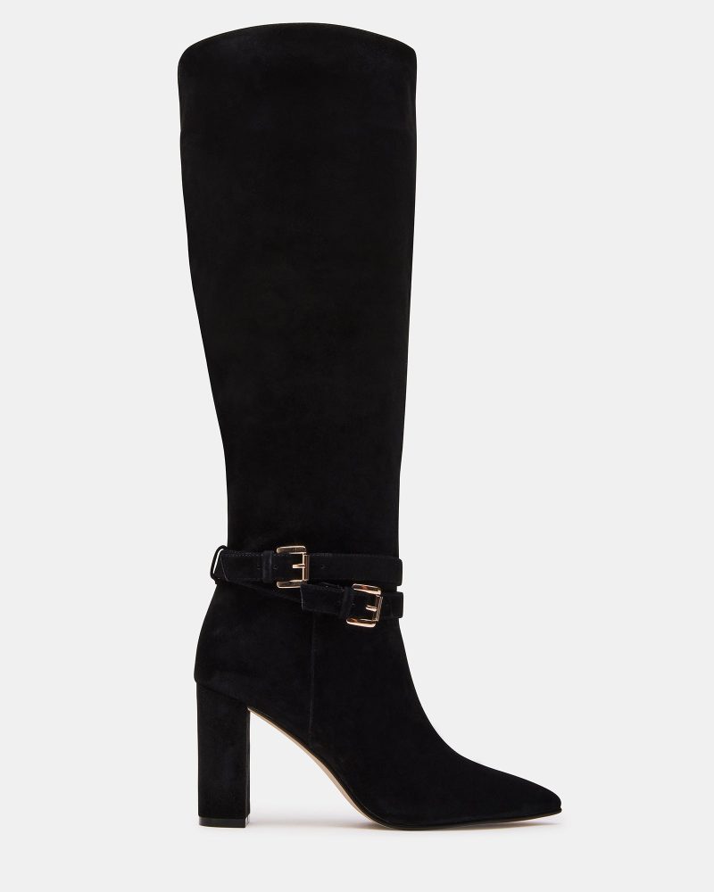 STEVEMADDEN SHOES FINCH BLACK SUEDE