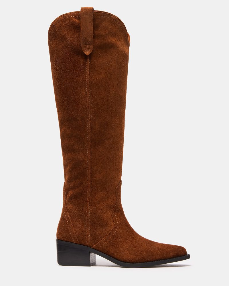 STEVEMADDEN SHOES GARVY CHESTNUT SUEDE