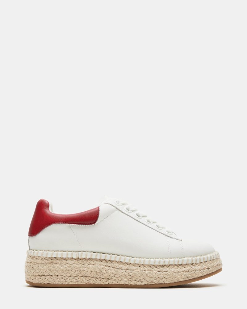 STEVEMADDEN SHOES GLANCE WHITE RED