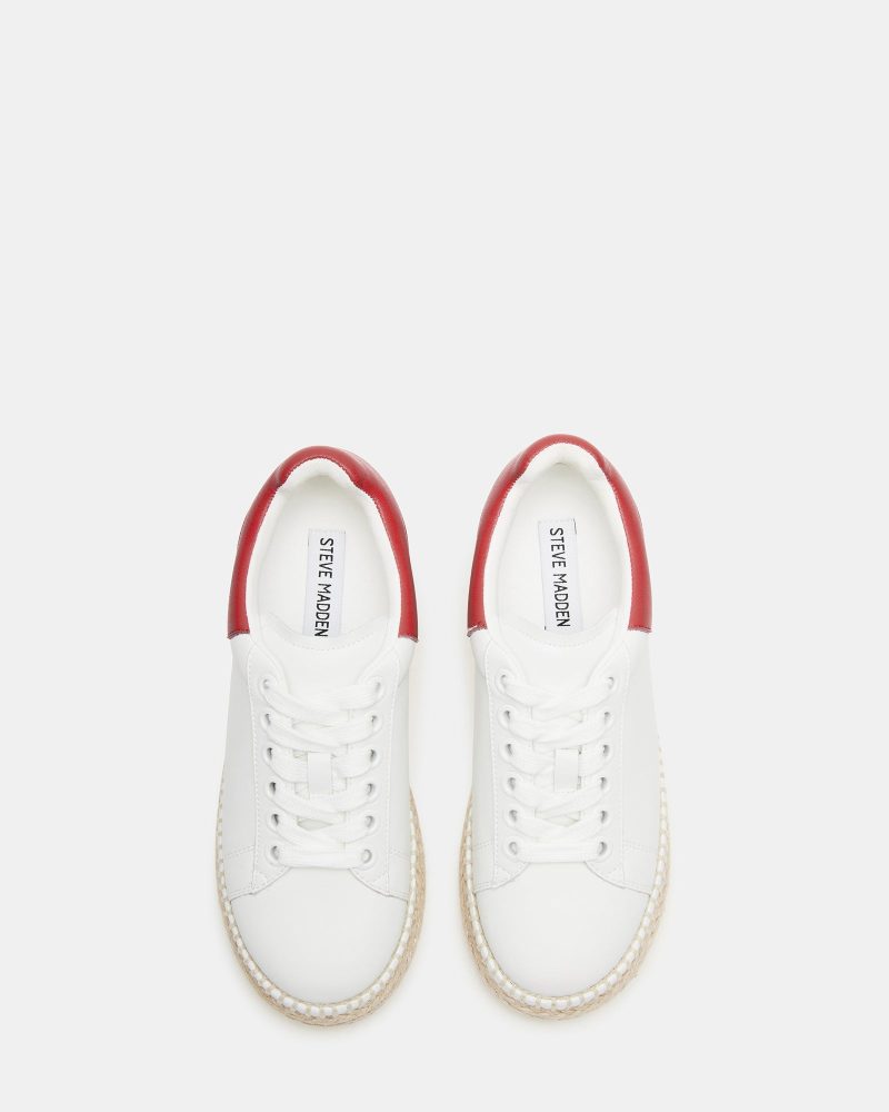 STEVEMADDEN SHOES GLANCE WHITE RED 03