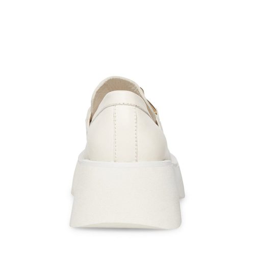 STEVEMADDEN SHOES HARBOR WHITE LEATHER BACK