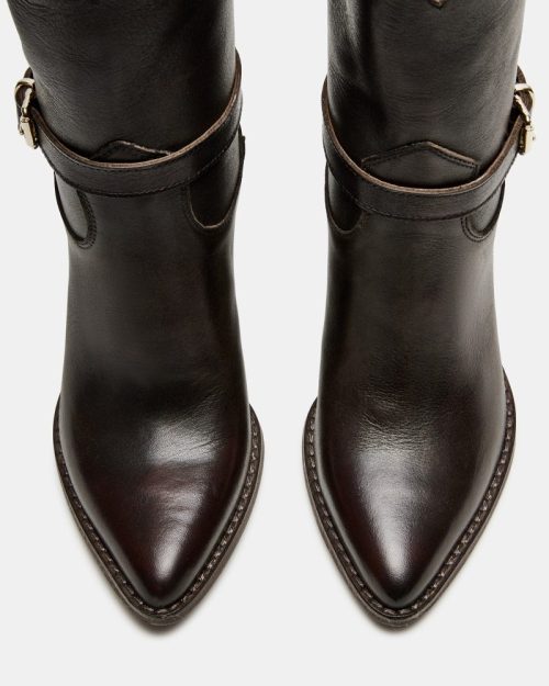 STEVEMADDEN SHOES HARDY BROWN LEATHER 03