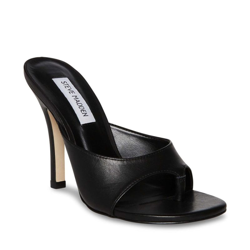 STEVEMADDEN SHOES KARINA BLACK LEATHER