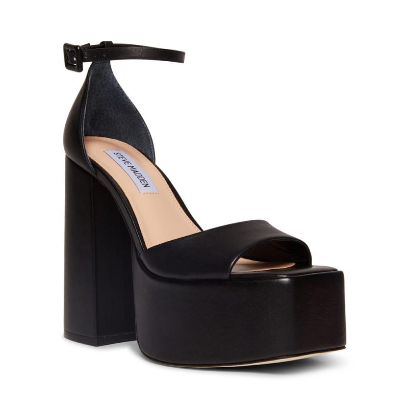 STEVEMADDEN SHOES KASSIANI BLACK LEATHER