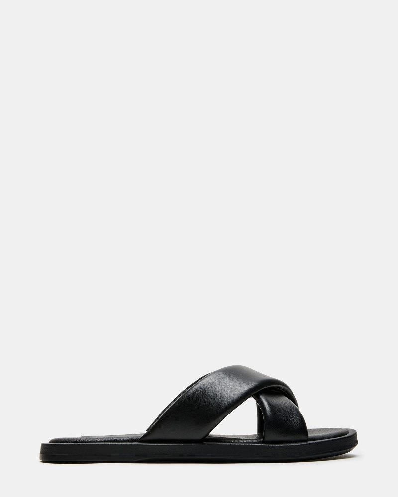 STEVEMADDEN SHOES KLARKE BLACK LEATHER