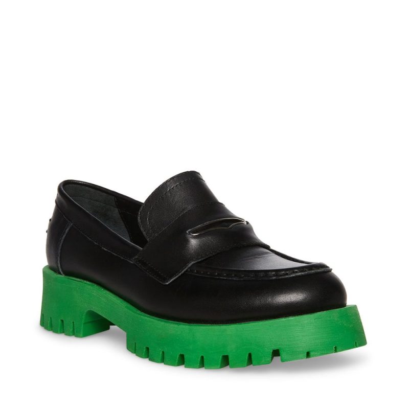 STEVEMADDEN SHOES LAWRENCE BLACK GREEN