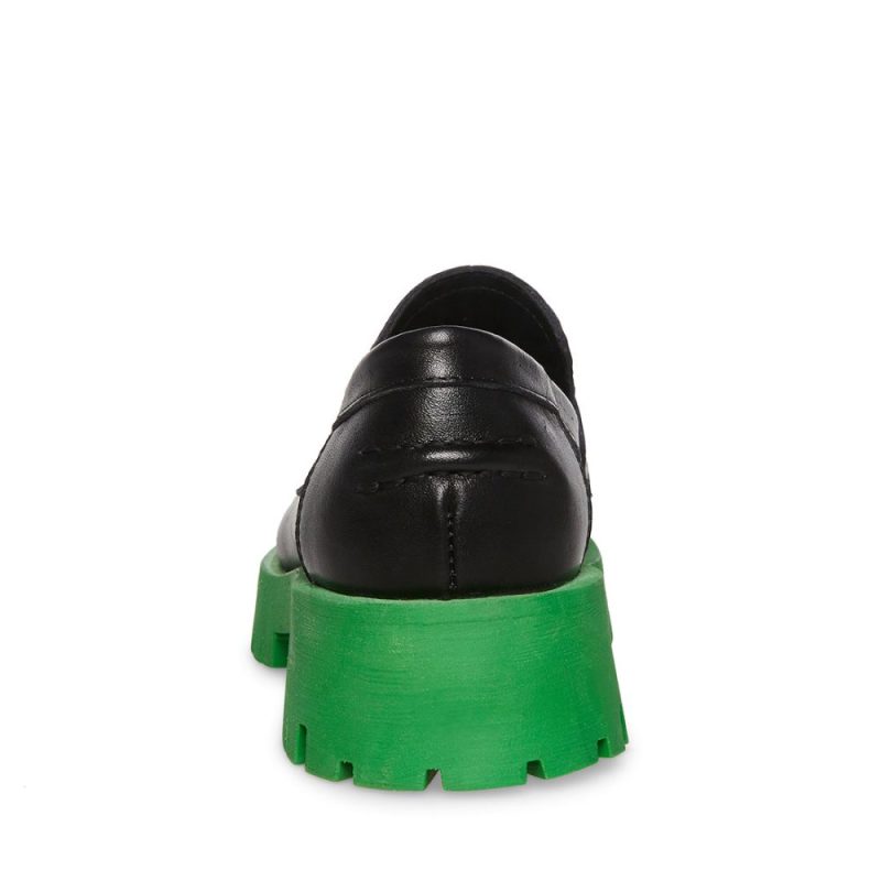 STEVEMADDEN SHOES LAWRENCE BLACK GREEN BACK