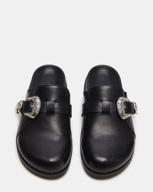 STEVEMADDEN SHOES LEDGER BLACK LEATHER 04