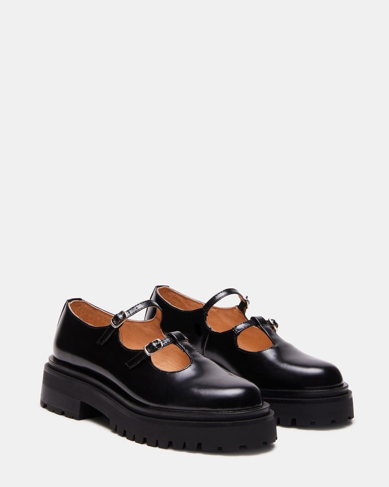 STEVEMADDEN SHOES LOTTI BLACK LEATHER