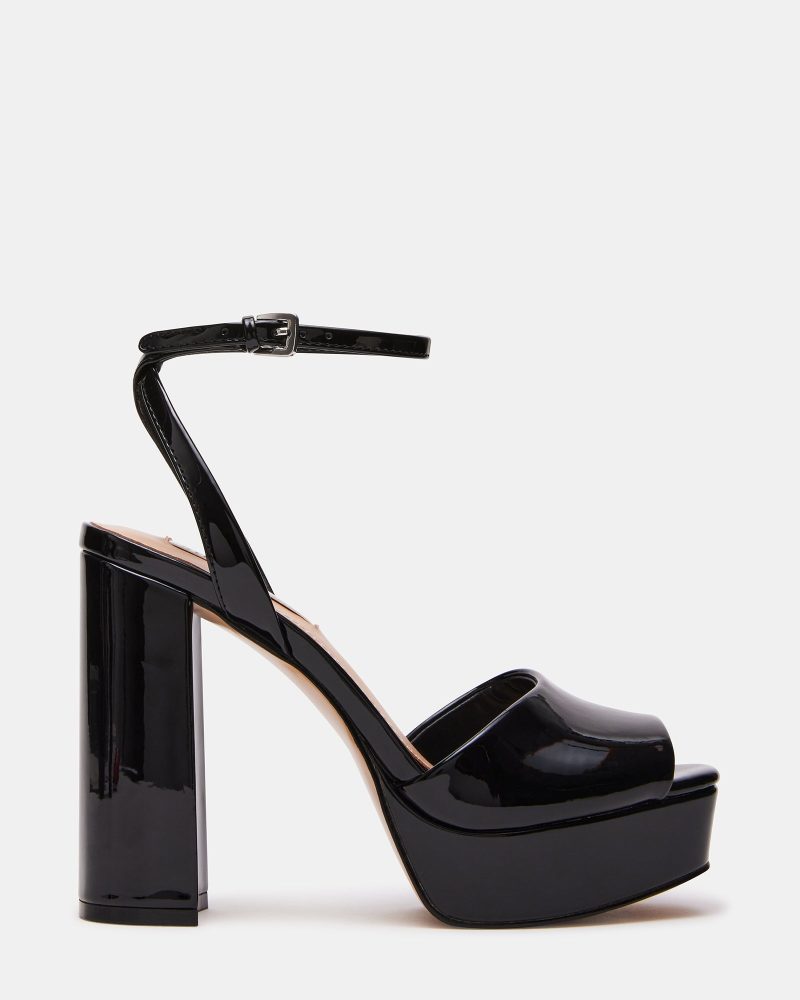 STEVEMADDEN SHOES LOURDES BLACK PATENT