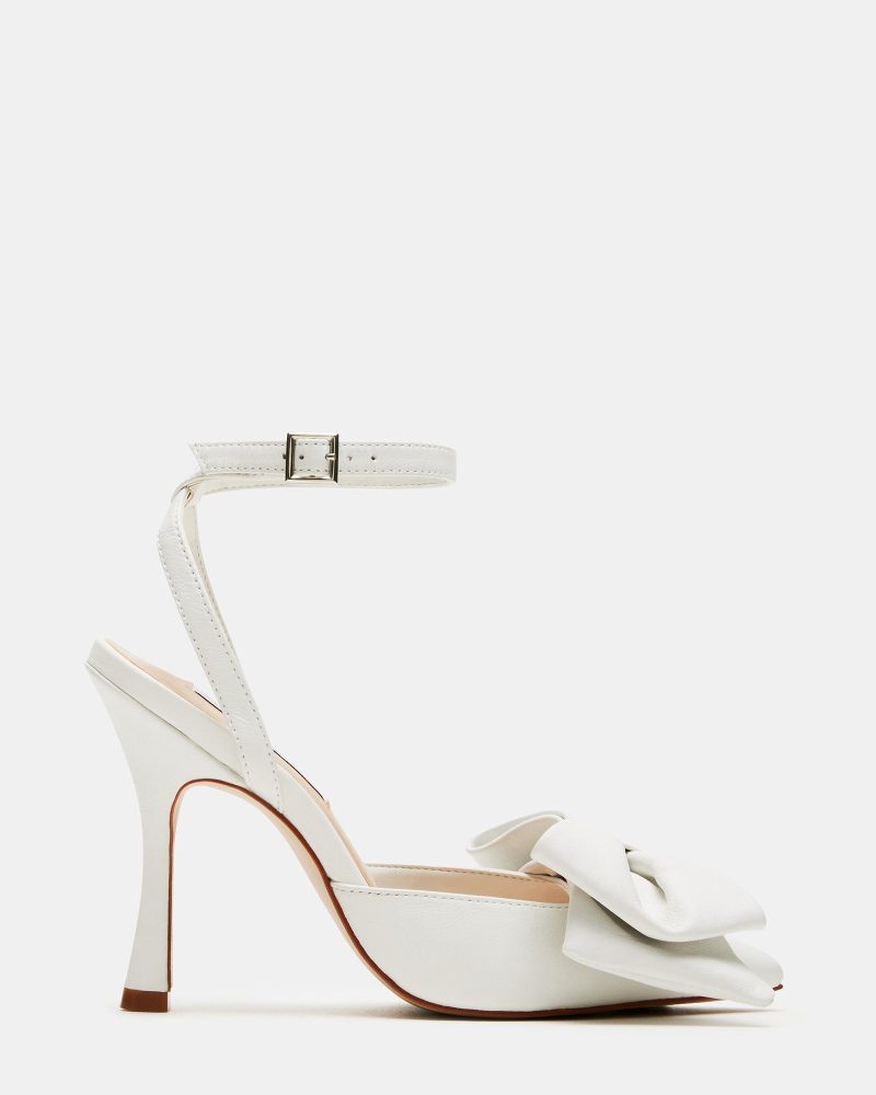 STEVEMADDEN SHOES LOVELLA WHITE LEATHER