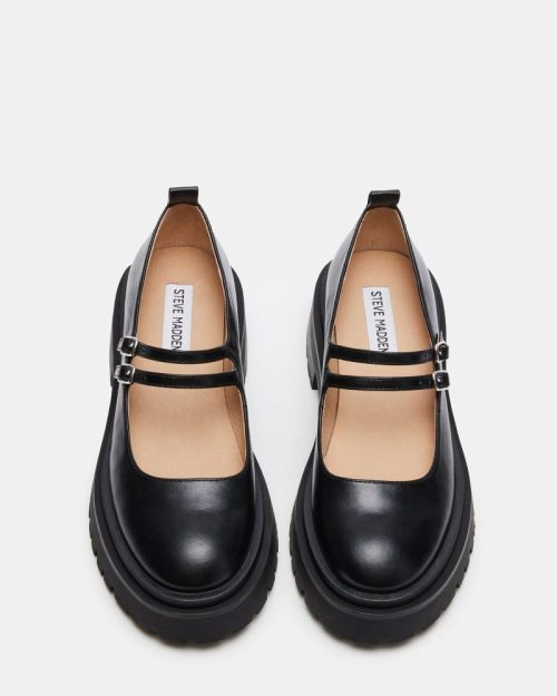 STEVEMADDEN SHOES LUCINE BLACK LEATHER 04