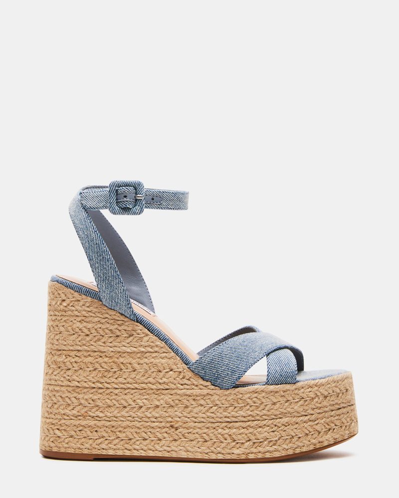 STEVEMADDEN SHOES LULAH DENIM FABRIC