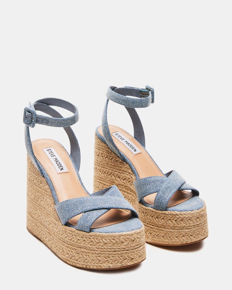 STEVEMADDEN SHOES LULAH DENIM FABRIC 01