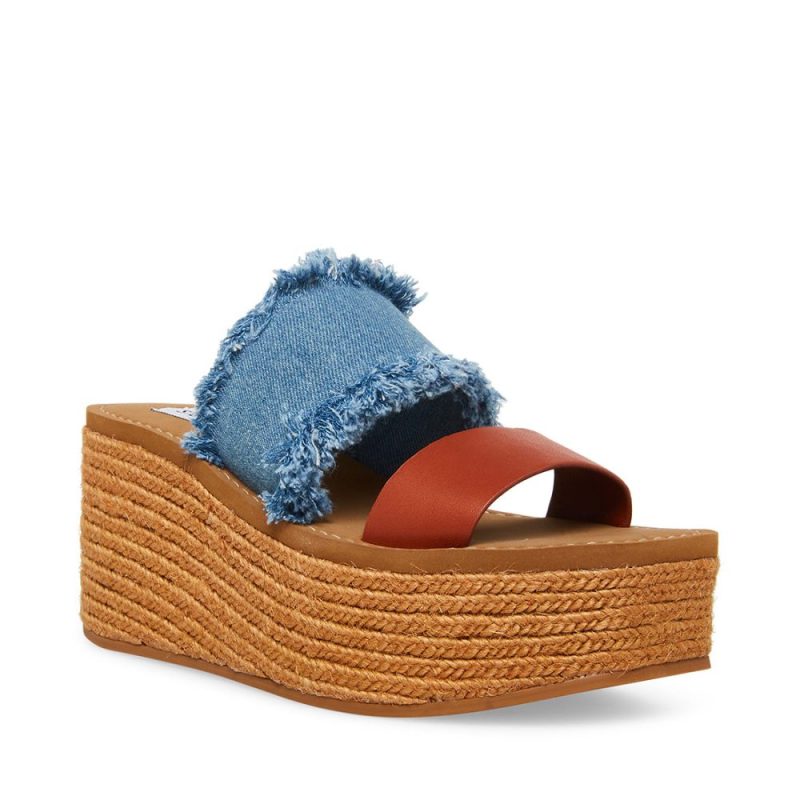 STEVEMADDEN SHOES MINDY DENIM MULTI