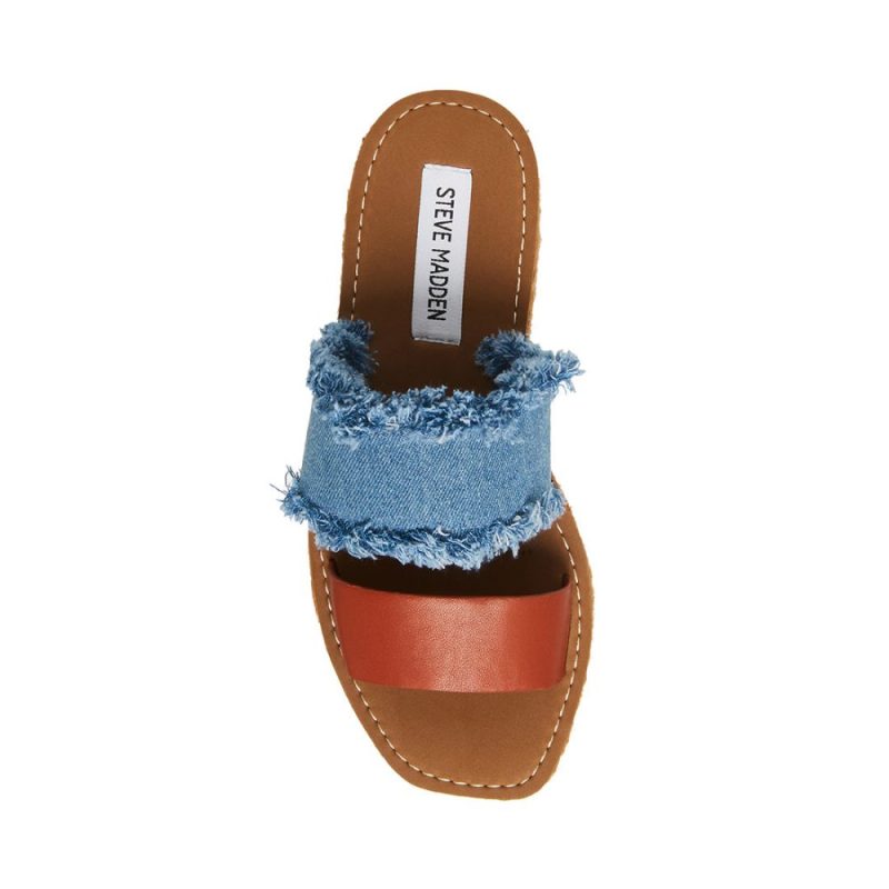 STEVEMADDEN SHOES MINDY DENIM MULTI TOP