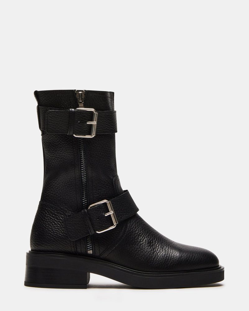 STEVEMADDEN SHOES NOLAN BLACK LEATHER